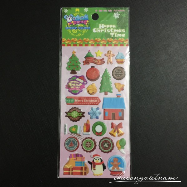Sticker Nổi Giáng Sinh Mẫu 9